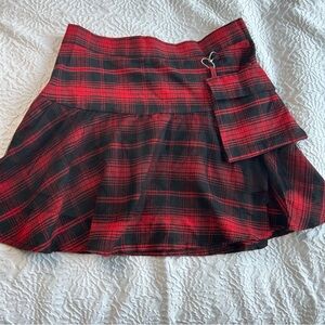 Plaid Skirt With Pocket